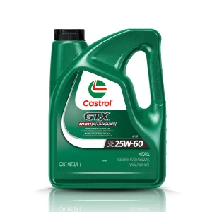 CASTROL GTX 25W60 HIGH MILEAGE – Aceite de Motor Semi Sintético - Galón 3.78Lt.