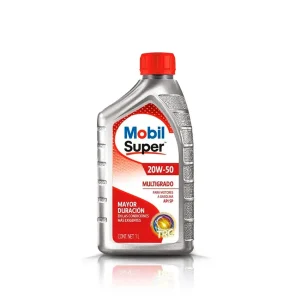 MOBIL SUPER 20W50 - Aceite de Motor Mineral - QT 1Lt.