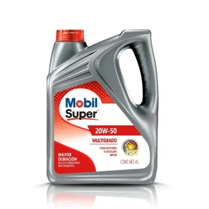 MOBIL SUPER 20W50 - Aceite de Motor Mineral - Galón 4Lt.