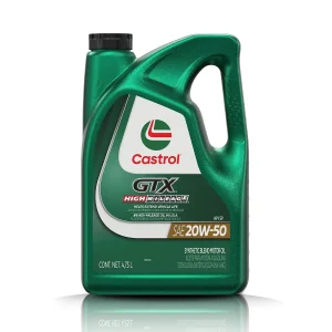 CASTROL GTX 20W50 HIGH MILEAGE – ACEITE SEMI SINTÉTICO - Galón 5Lt.