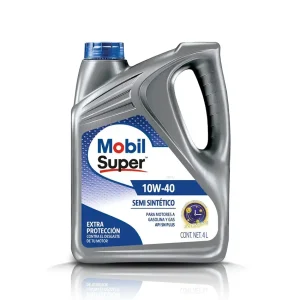 MOBIL SUPER 10W40 SEMI SINTÉTICO - Aceite de Motor - Galón 4Lt.